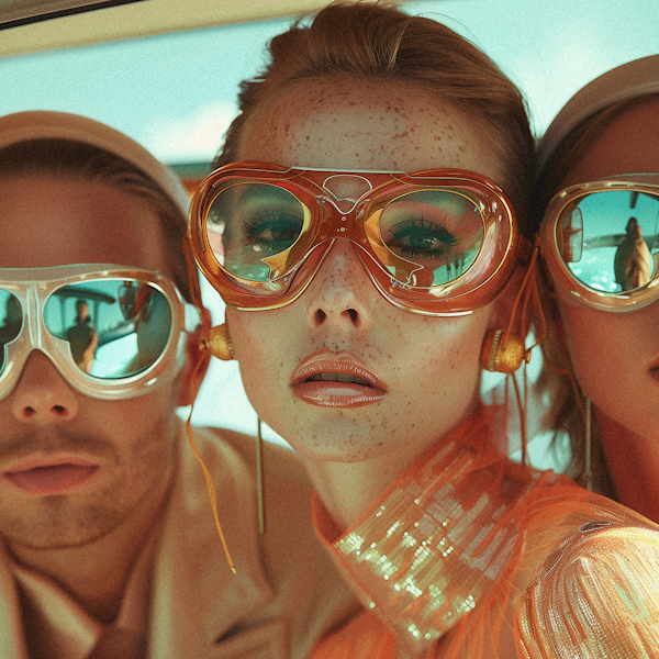 Retro-futuristic Sunglasses Reflection