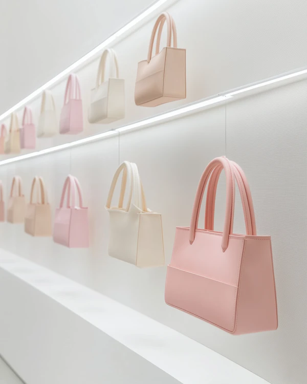 Pastel Handbag Display