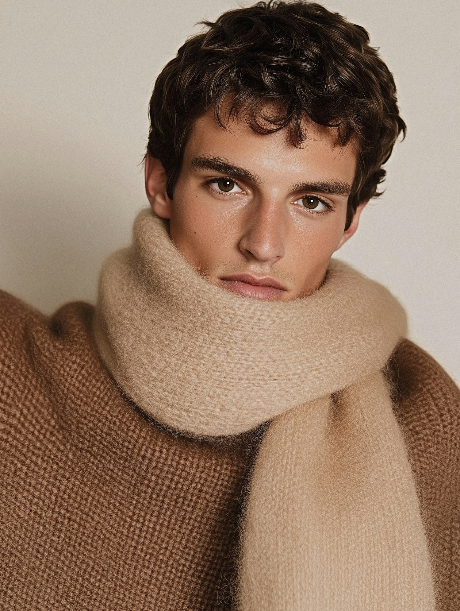 Portrait of a Young Man in Autumn Attire