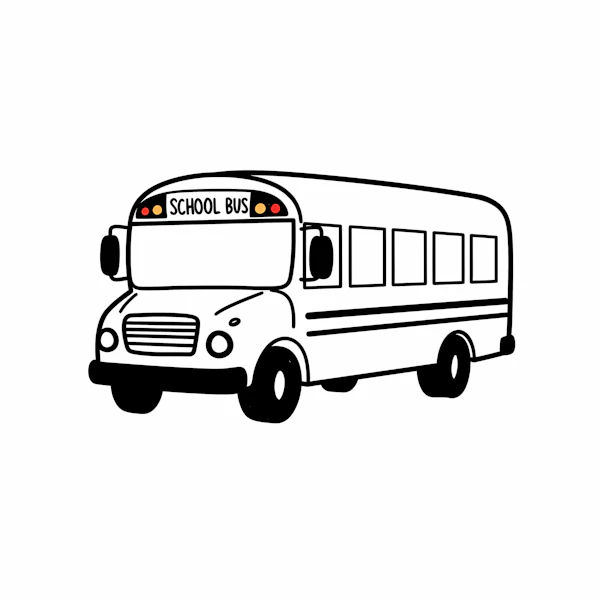 Cartoon School Bus