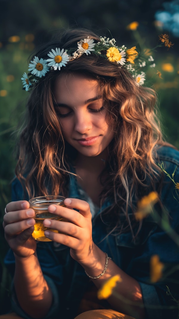 Serene Woman in Nature