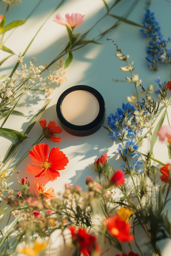 Cosmetic with Flowers