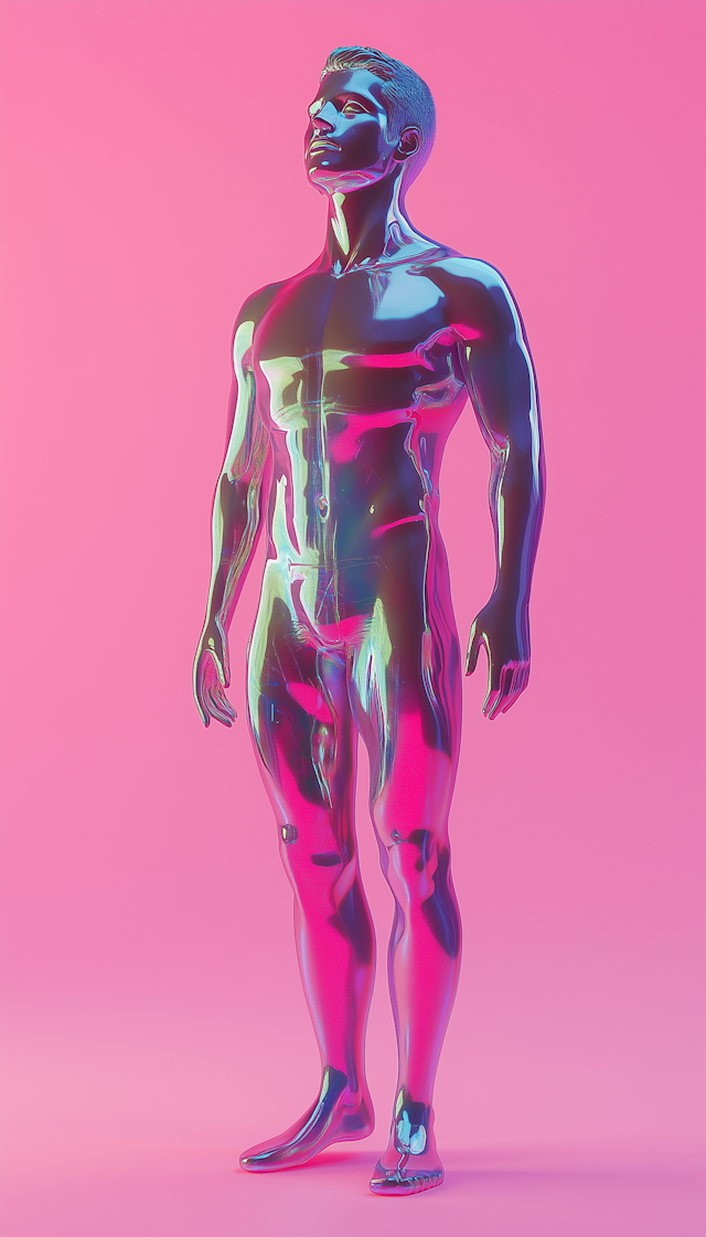 Futuristic Metallic Figure