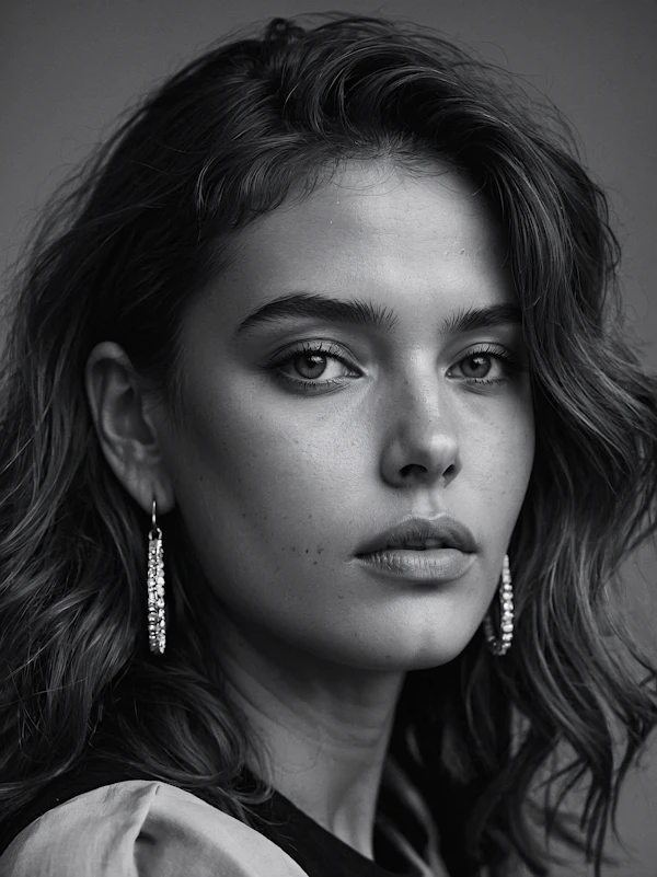 Black and White Portrait of a Woman