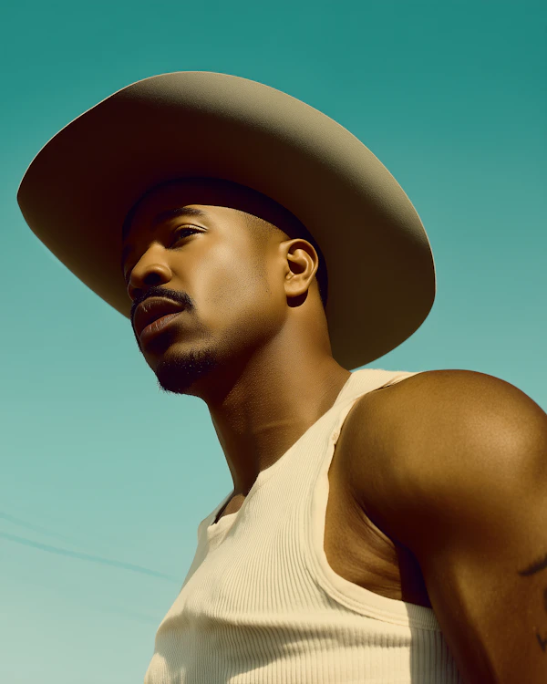 Man in Wide-Brimmed Hat
