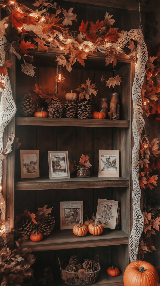 Cozy Autumn Shelf Display