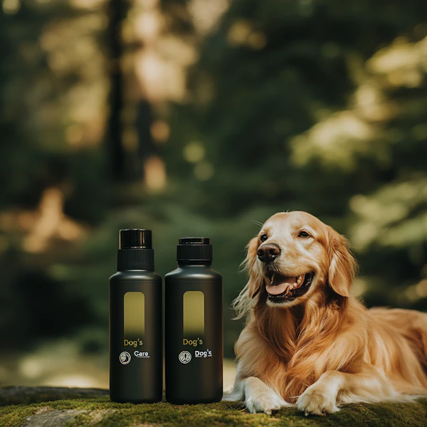 Golden Retriever in Forest