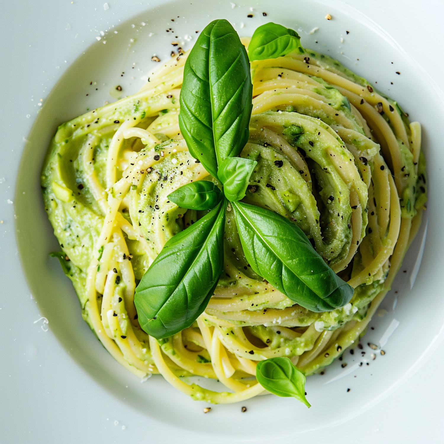 Pesto Pasta Close-Up