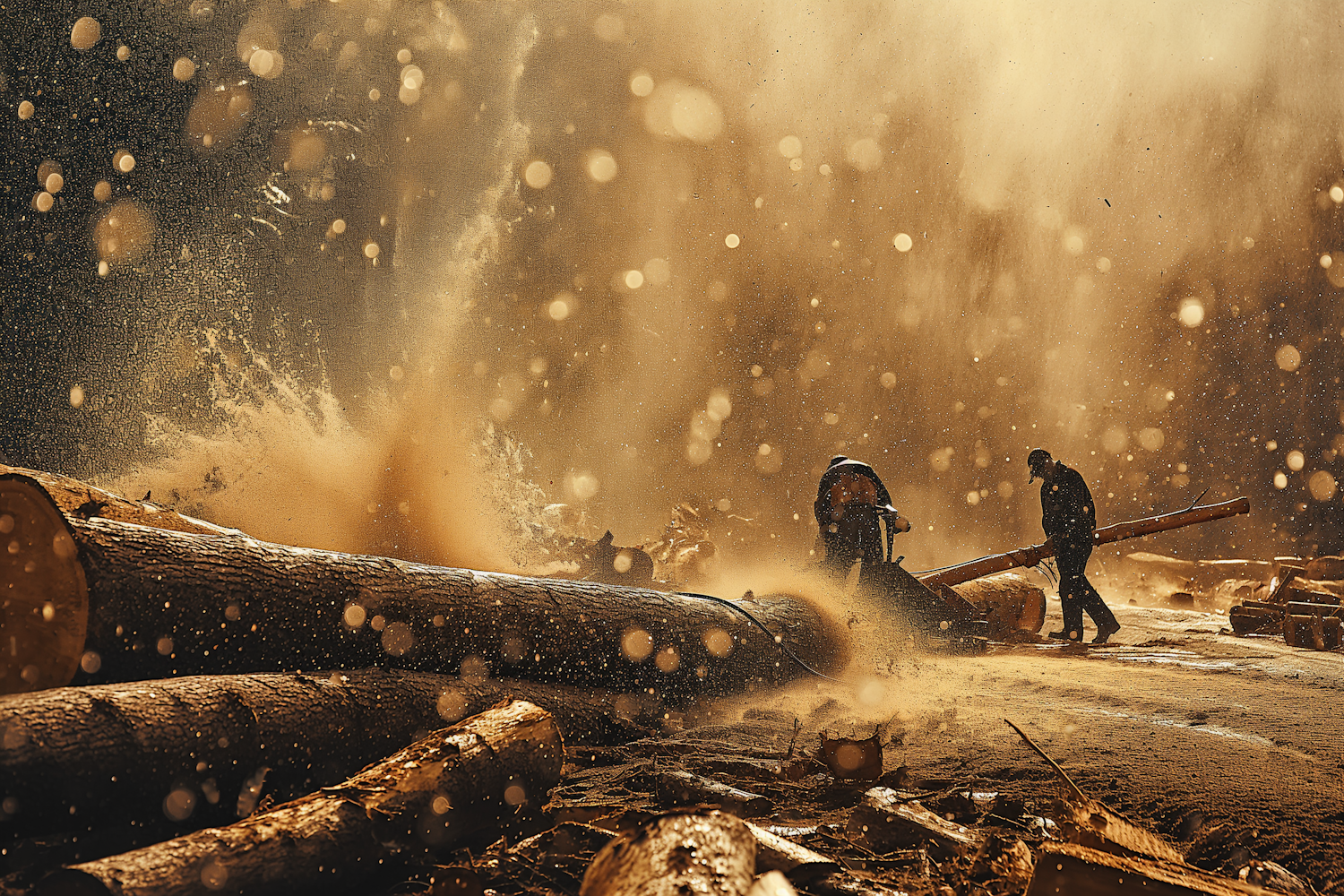 Golden Hour at the Logging Site