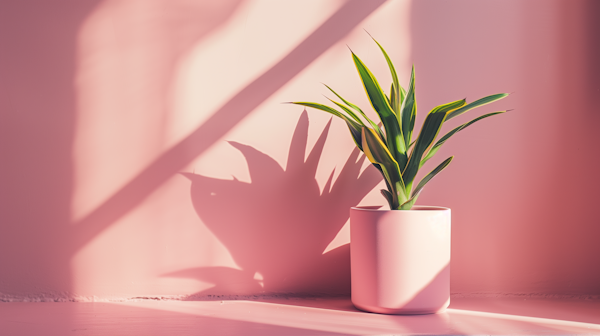 Monochromatic Pink Potted Plant