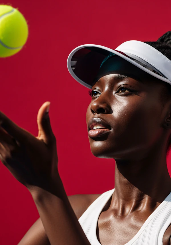 Tennis Action Portrait