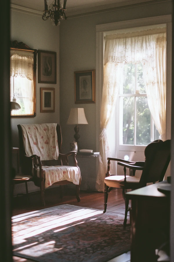 Cozy Sunlit Room with Vintage Decor