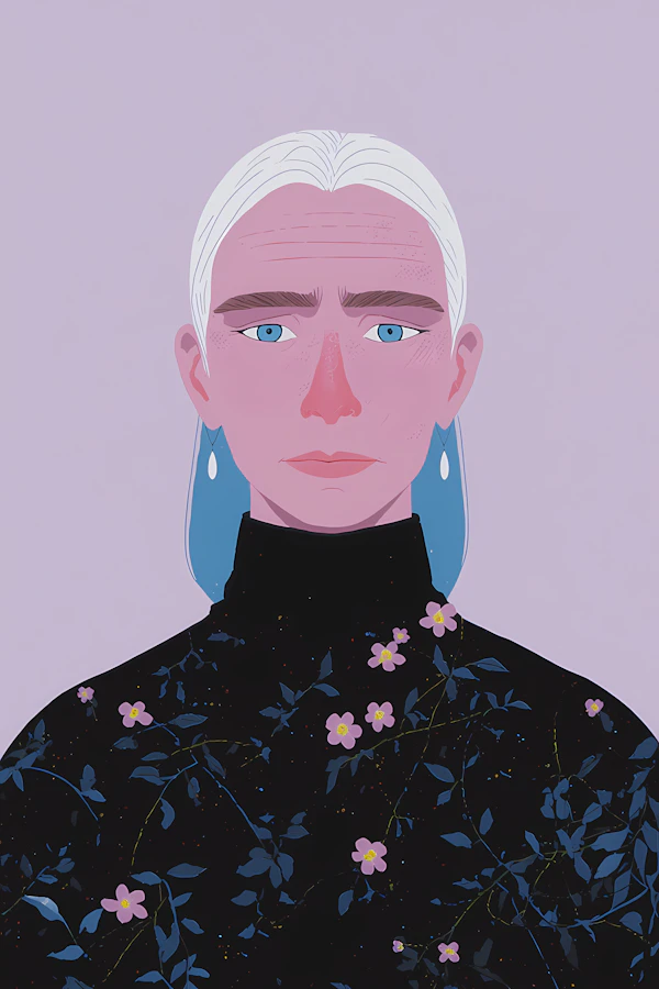 Floral Attire Portrait
