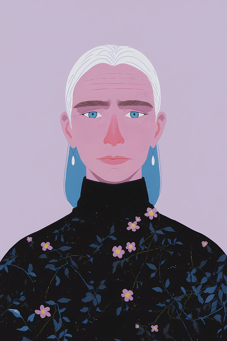 Floral Attire Portrait
