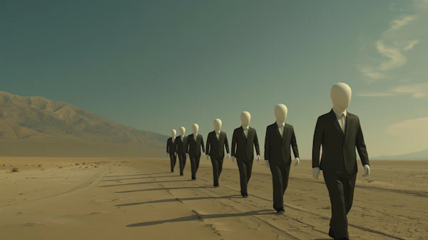 Surreal Desert Figures