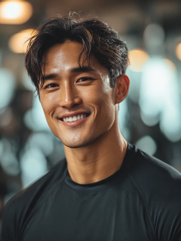 Smiling Young Man at the Gym
