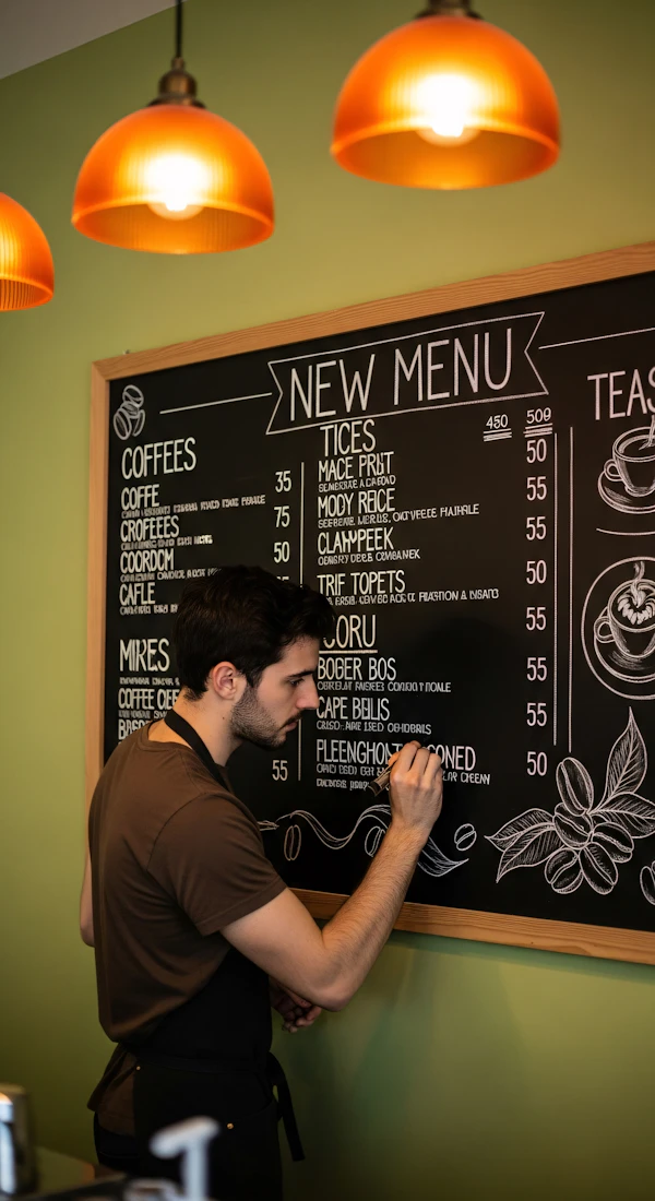Barista Writing Menu