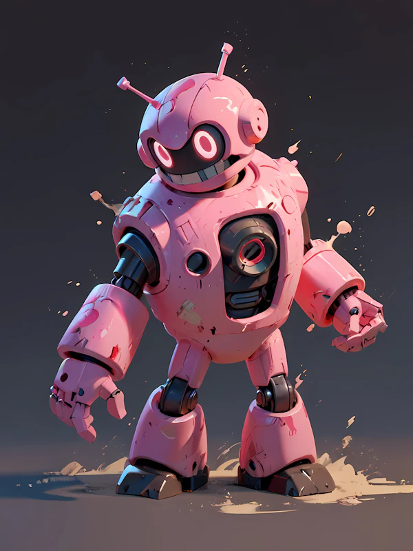 Playful Pink Robot