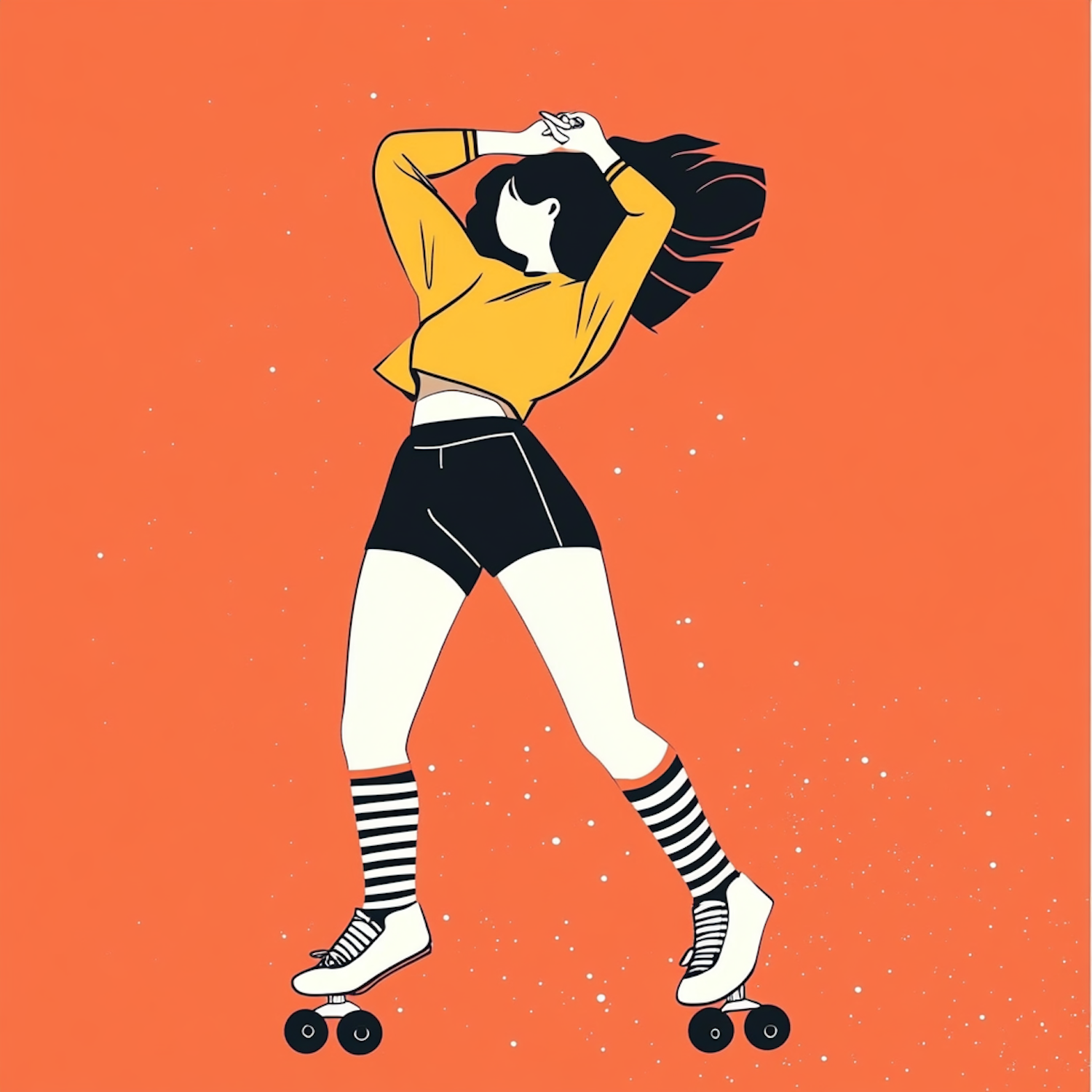 Vibrant Roller Skating Illustration