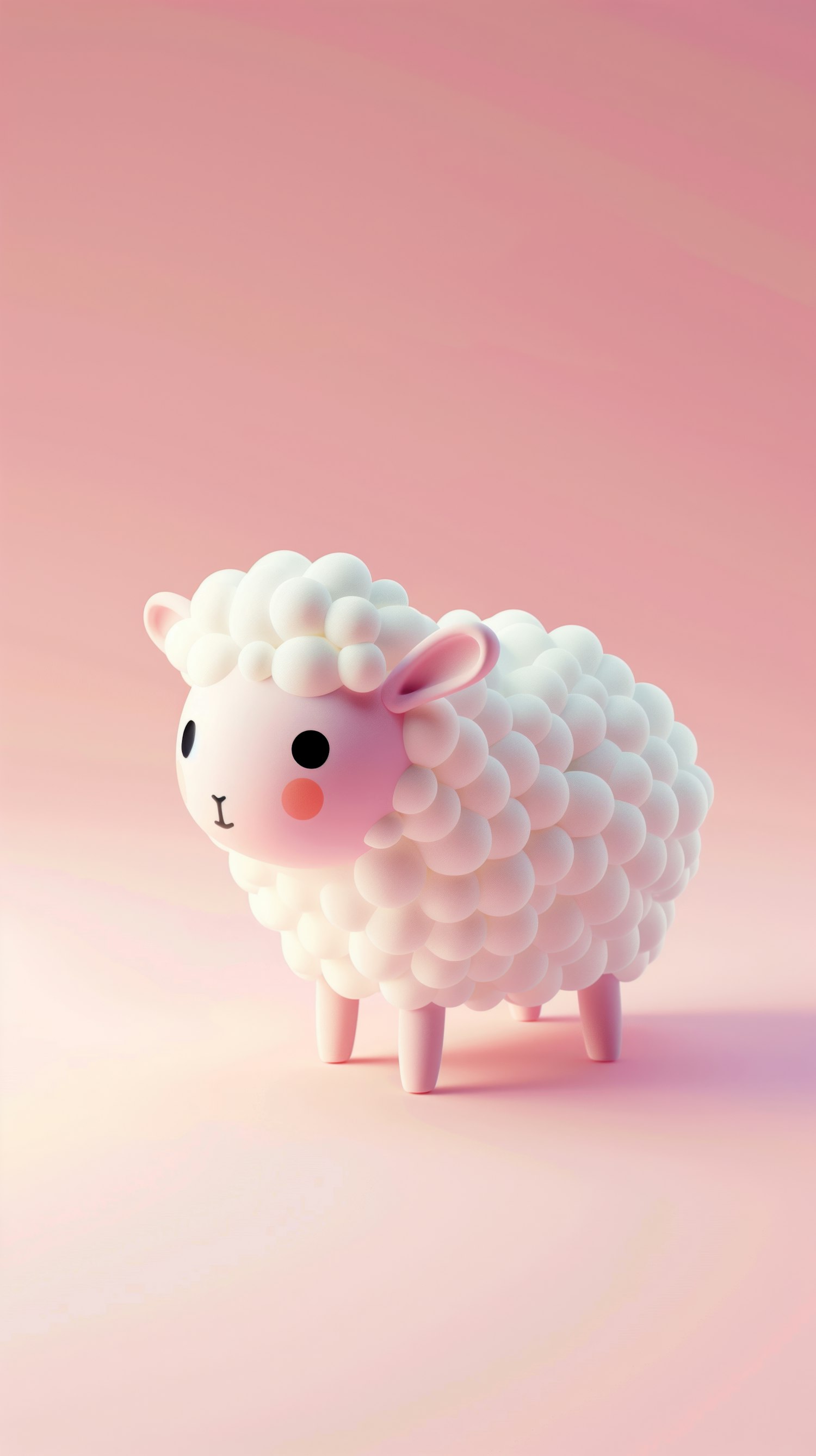 Stylized Sheep with Fluffy Texture