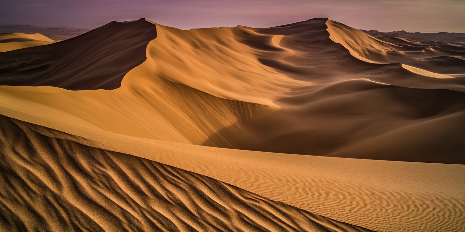 Desert Landscape with Sand Dunes