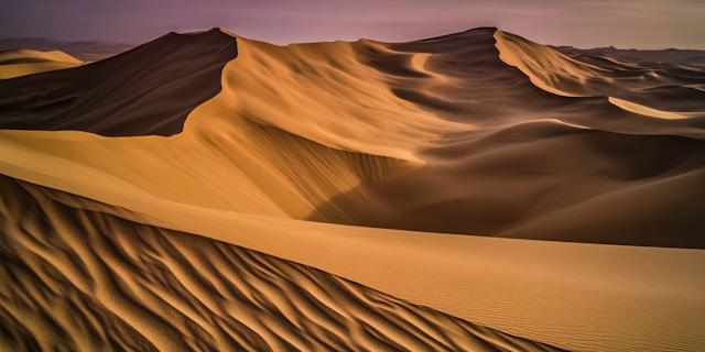 Desert Landscape with Sand Dunes