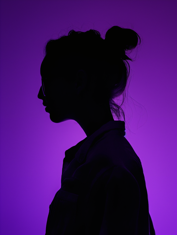 Ethereal Silhouette in Purple