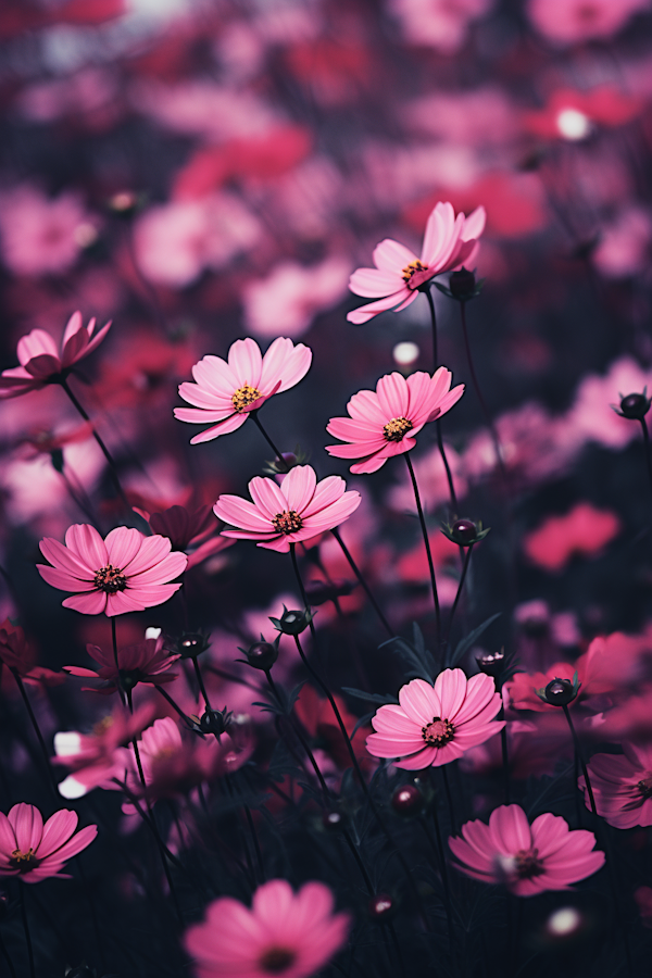 Dreamlike Pink Cosmos Cluster