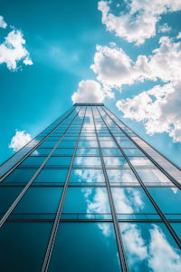 Modern Skyscraper Against Blue Sky