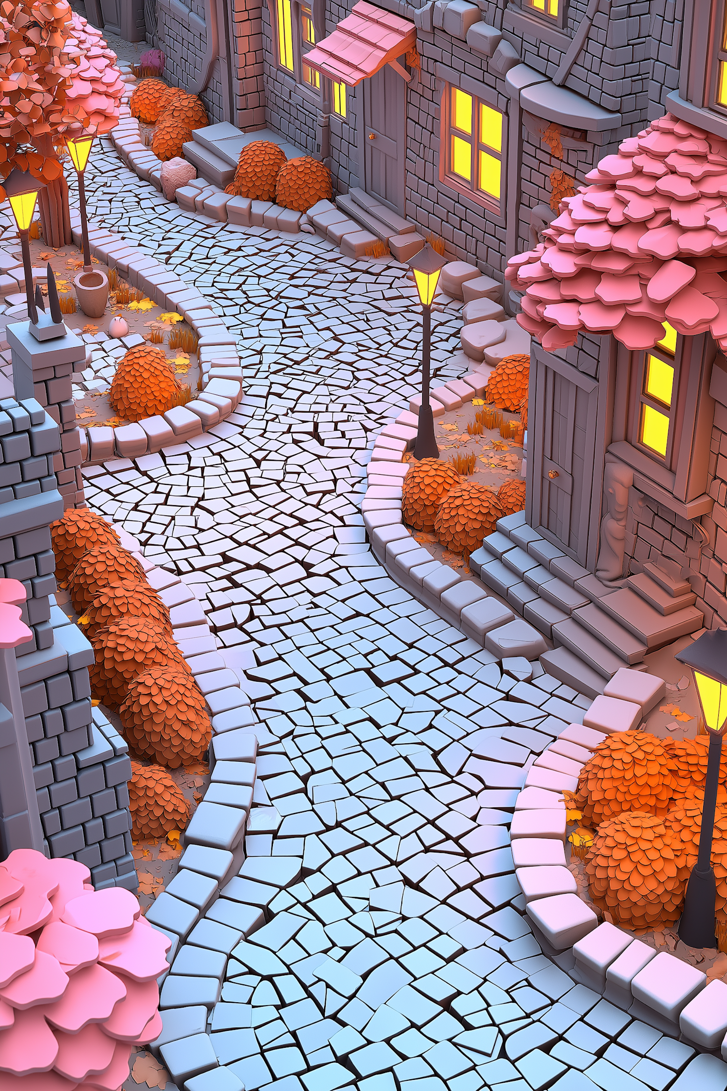 Quaint Cobblestone Street