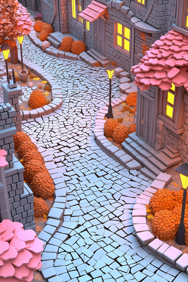 Quaint Cobblestone Street