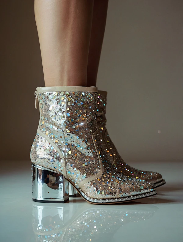 Glittering Ankle Boots