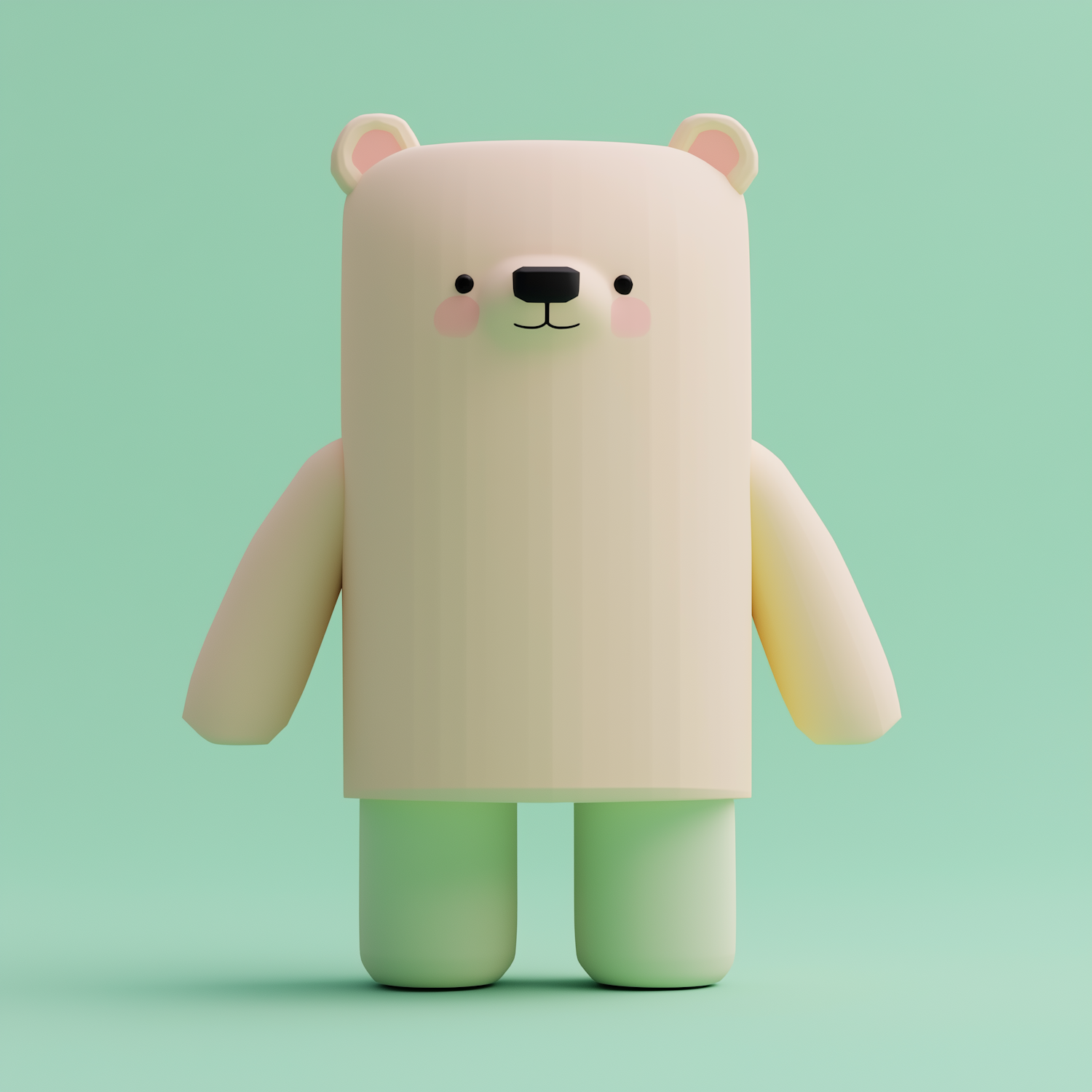 Stylized Cartoon Bear Illustration