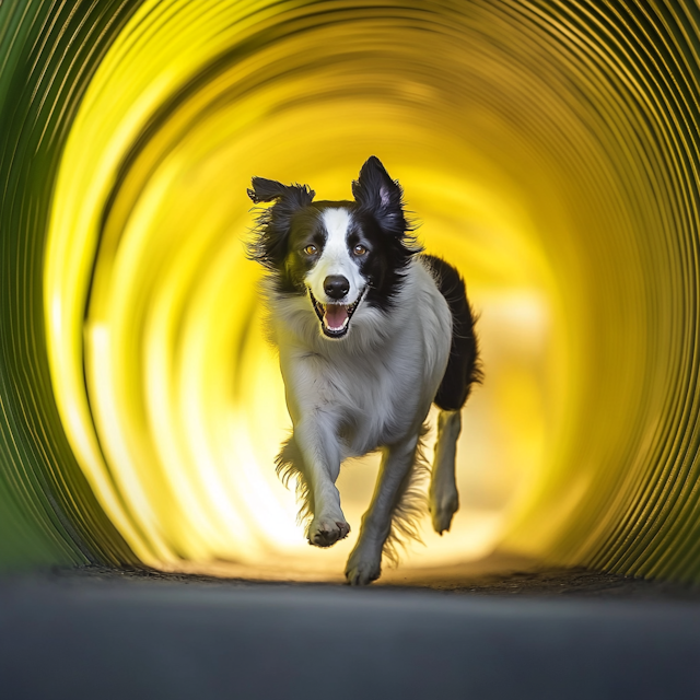 Joyful Border Collie in Motion