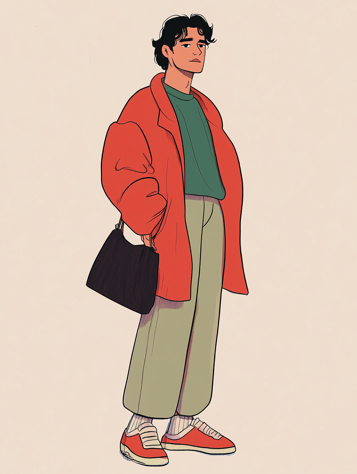 Contemporary Styled Young Male Illustration