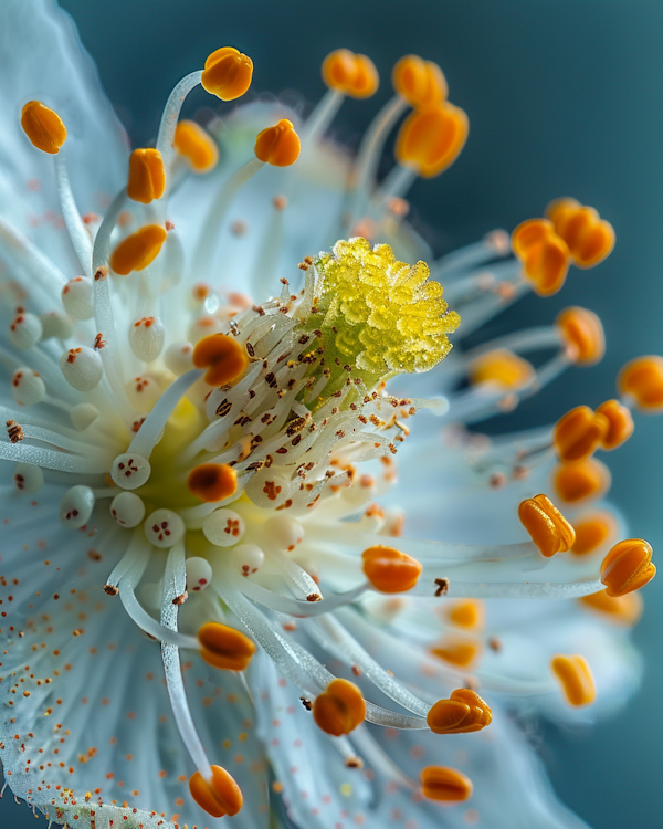 Macro of a White Flower