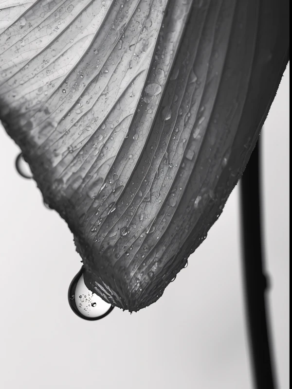 Leaf with Droplets
