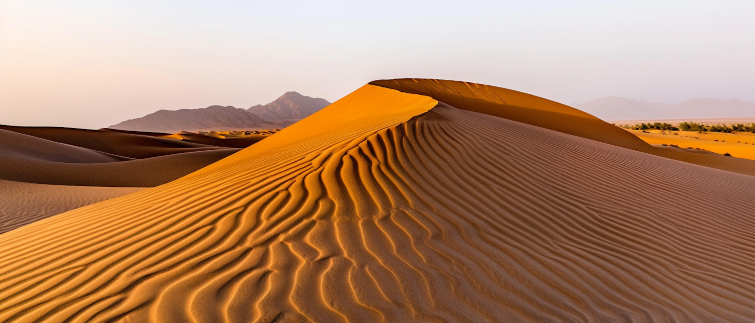 Desert Landscape with Sand Dune