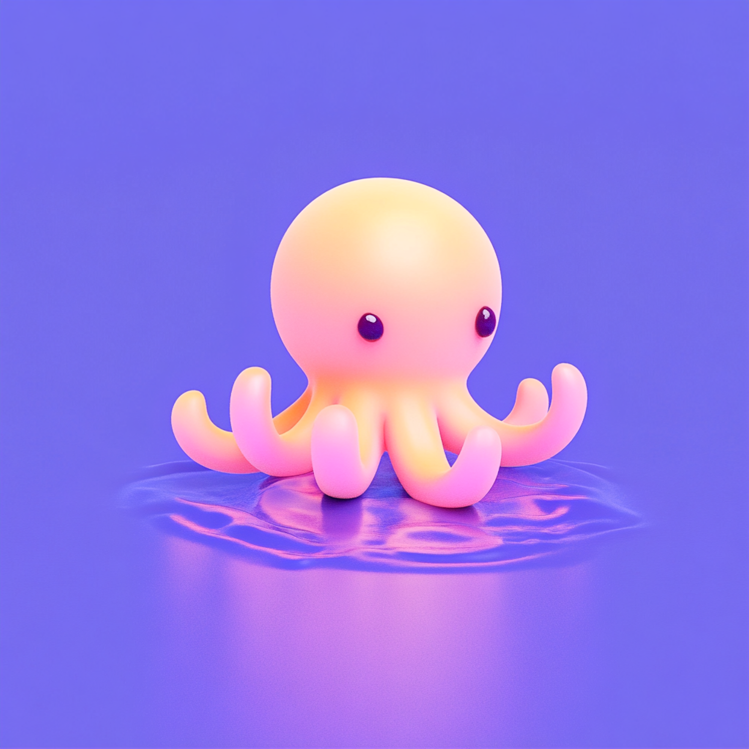 Whimsical Pink Octopus