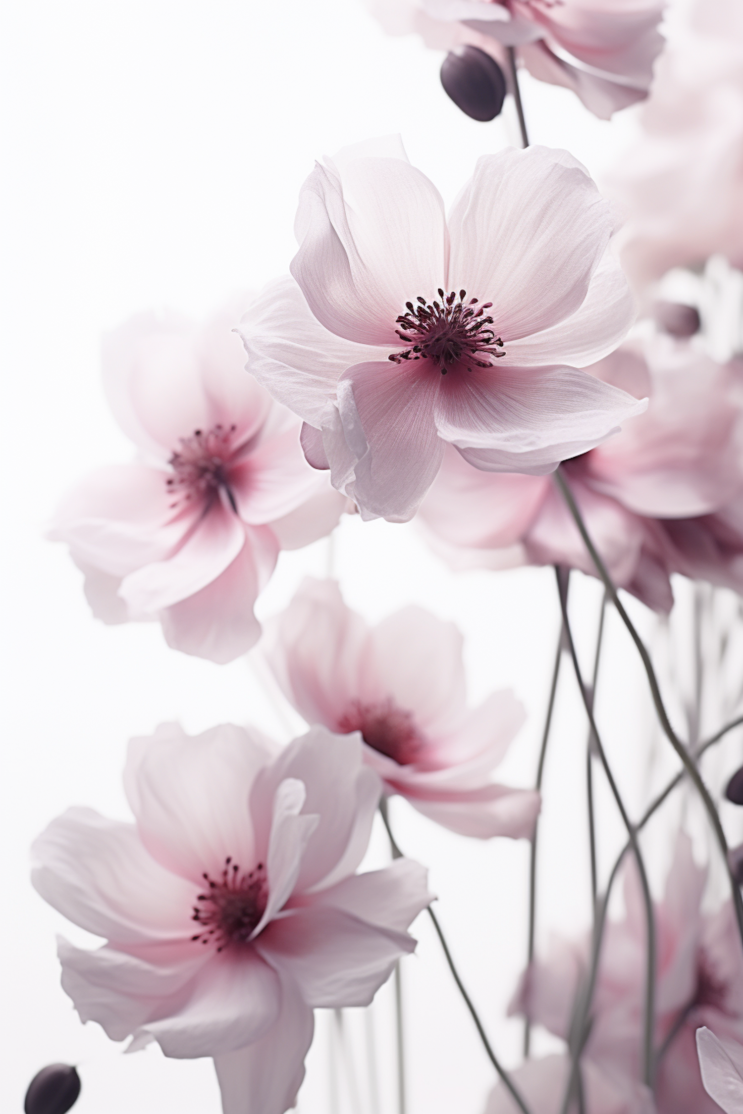 Ethereal Pink Anemones