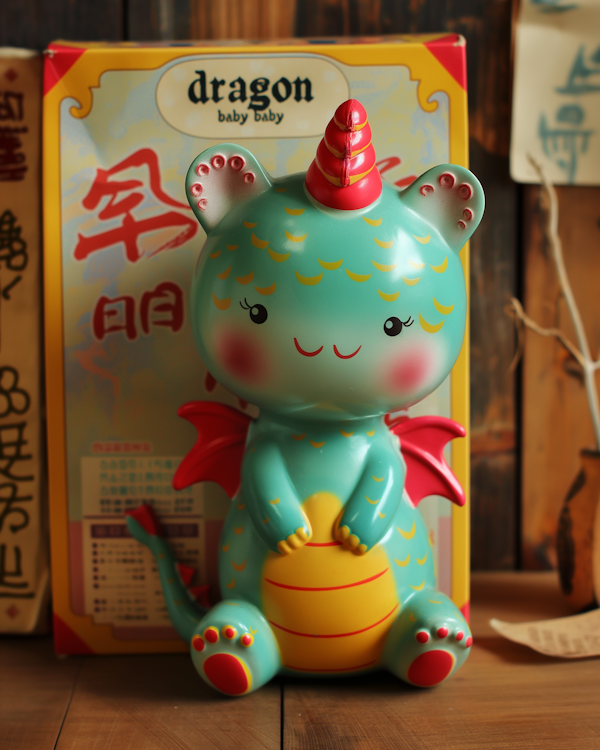 Colorful Vinyl Toy Dragon