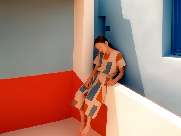Geometric Wall Portrait