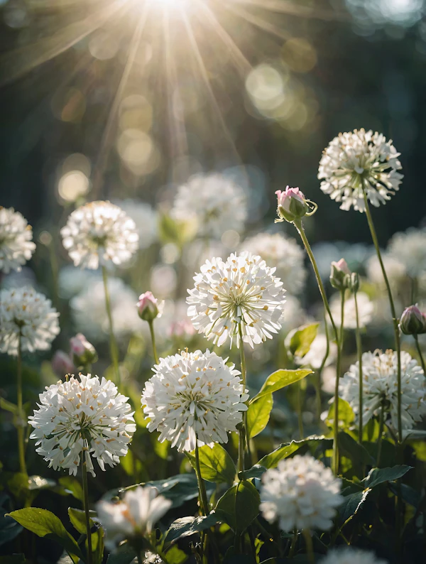 Serene White Clover Flowers