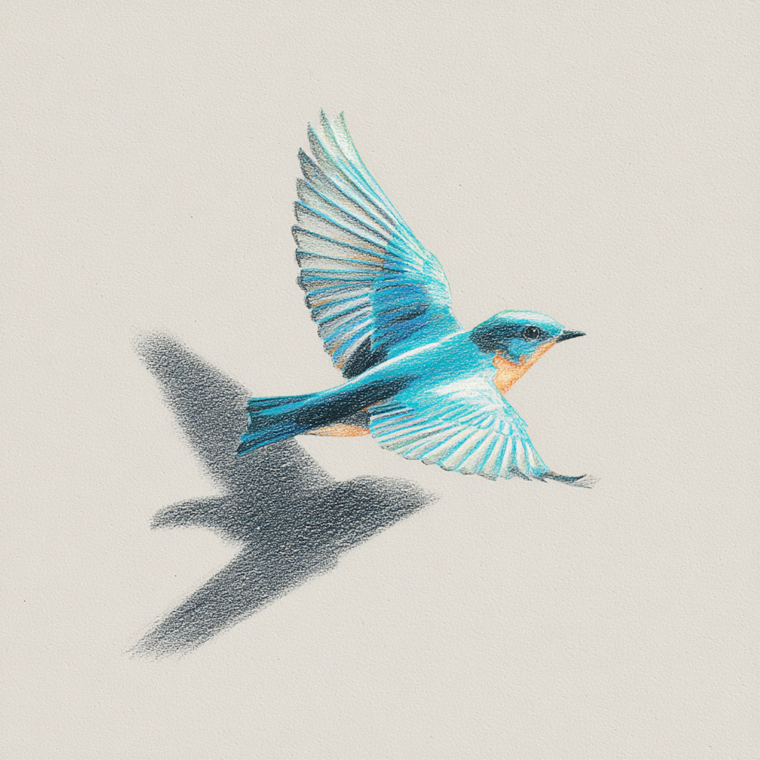Bluebird in Flight