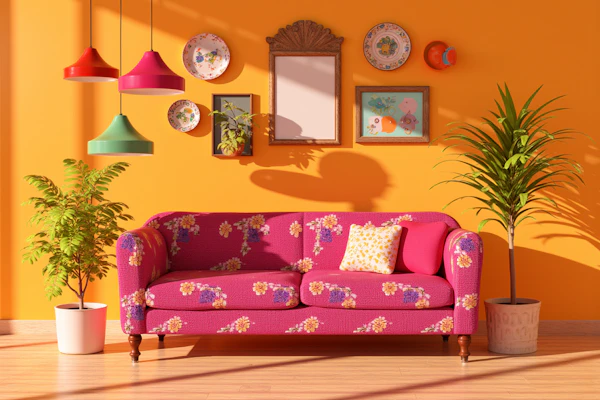 Vibrant Living Room Scene