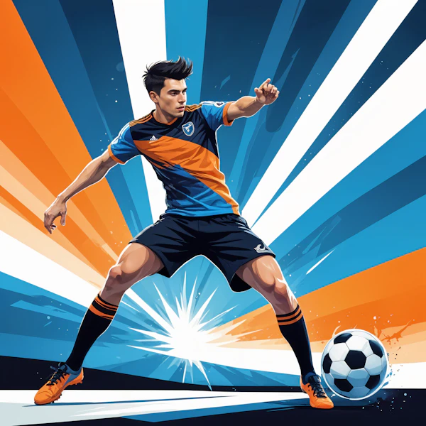Dynamic Soccer Player Illustration