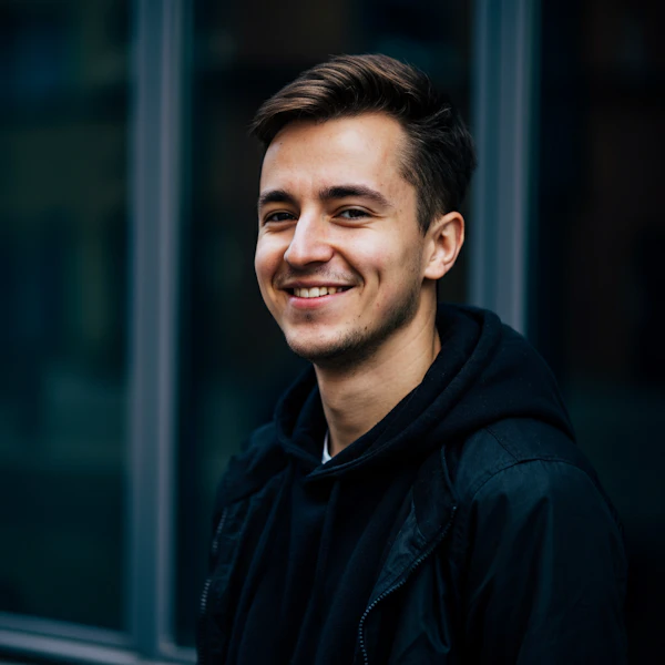 Portrait of a Smiling Young Man