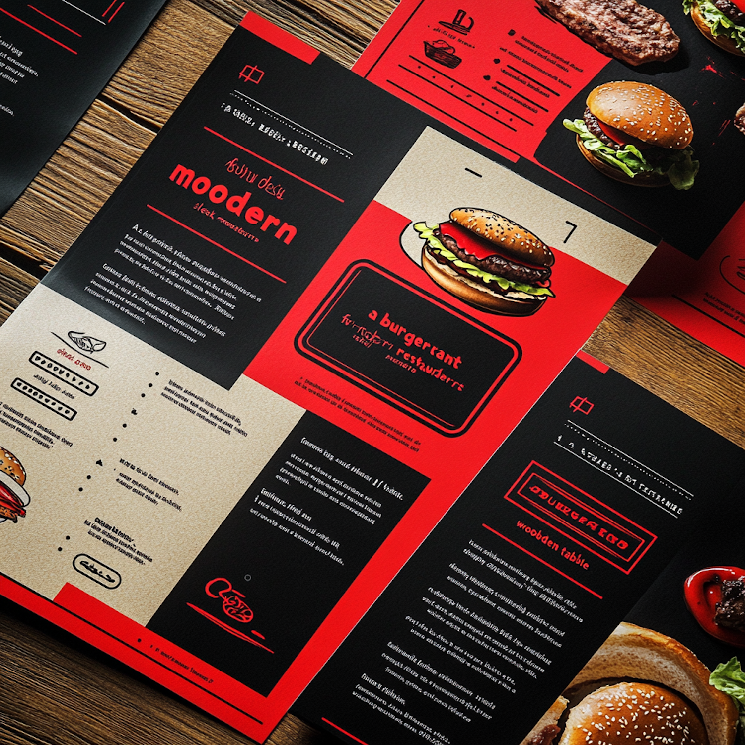 Burger Restaurant Menu Design