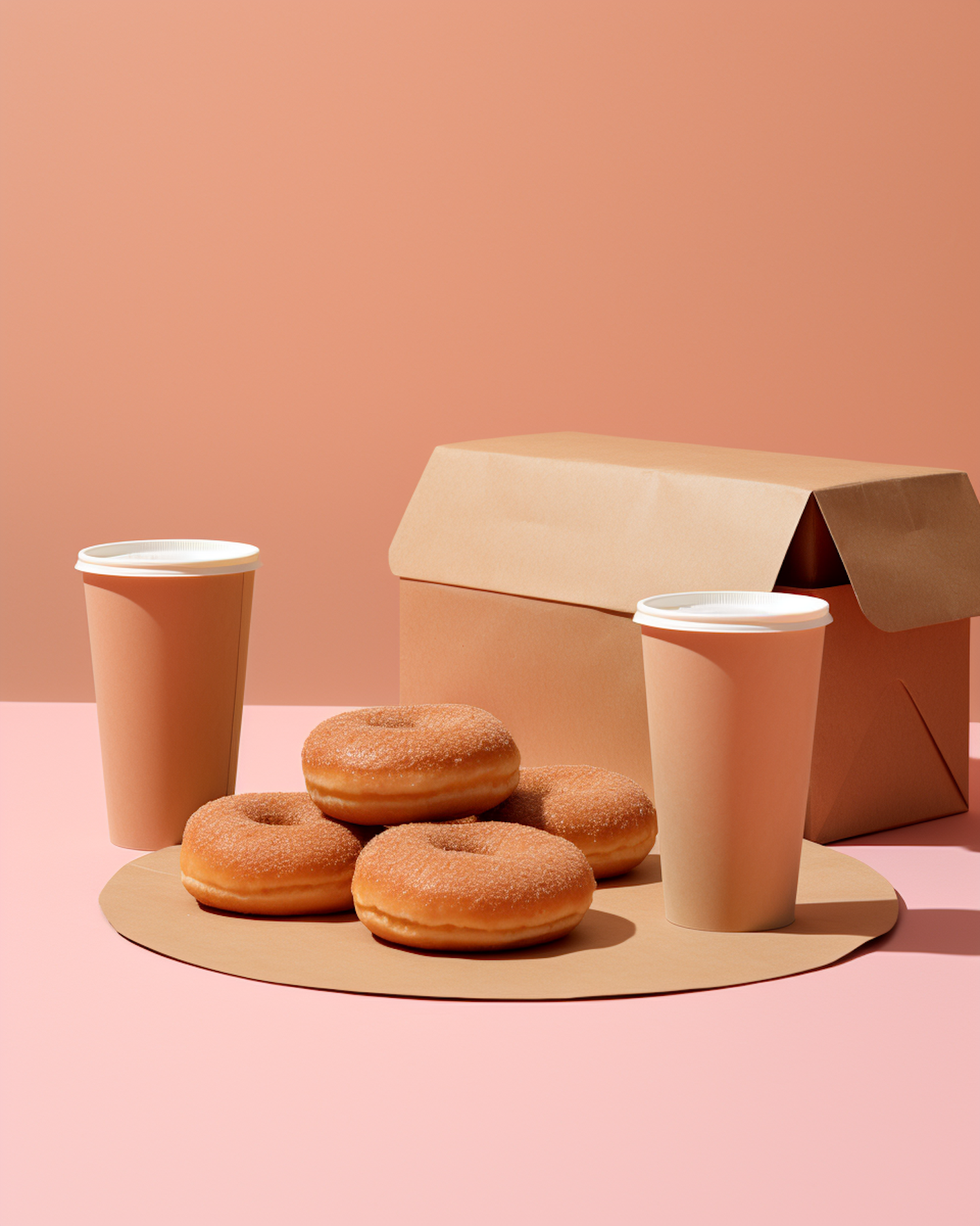 Modern Minimalist Doughnut Breakfast