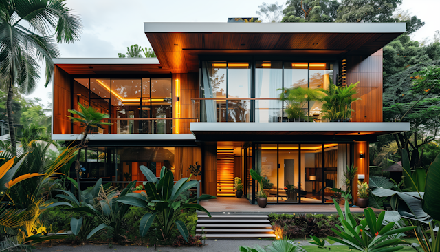 Contemporary Luxury House Amidst Tropical Greenery